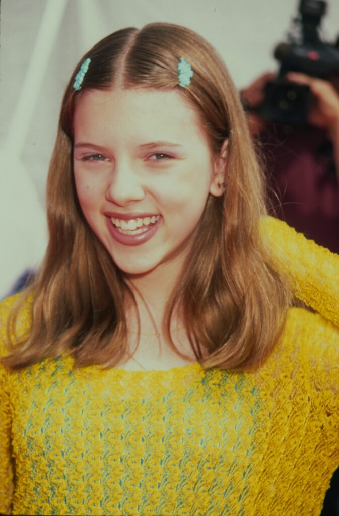 Photo of a young Scarlett Johansson when she was a student at the Professional Children's School in New York City.